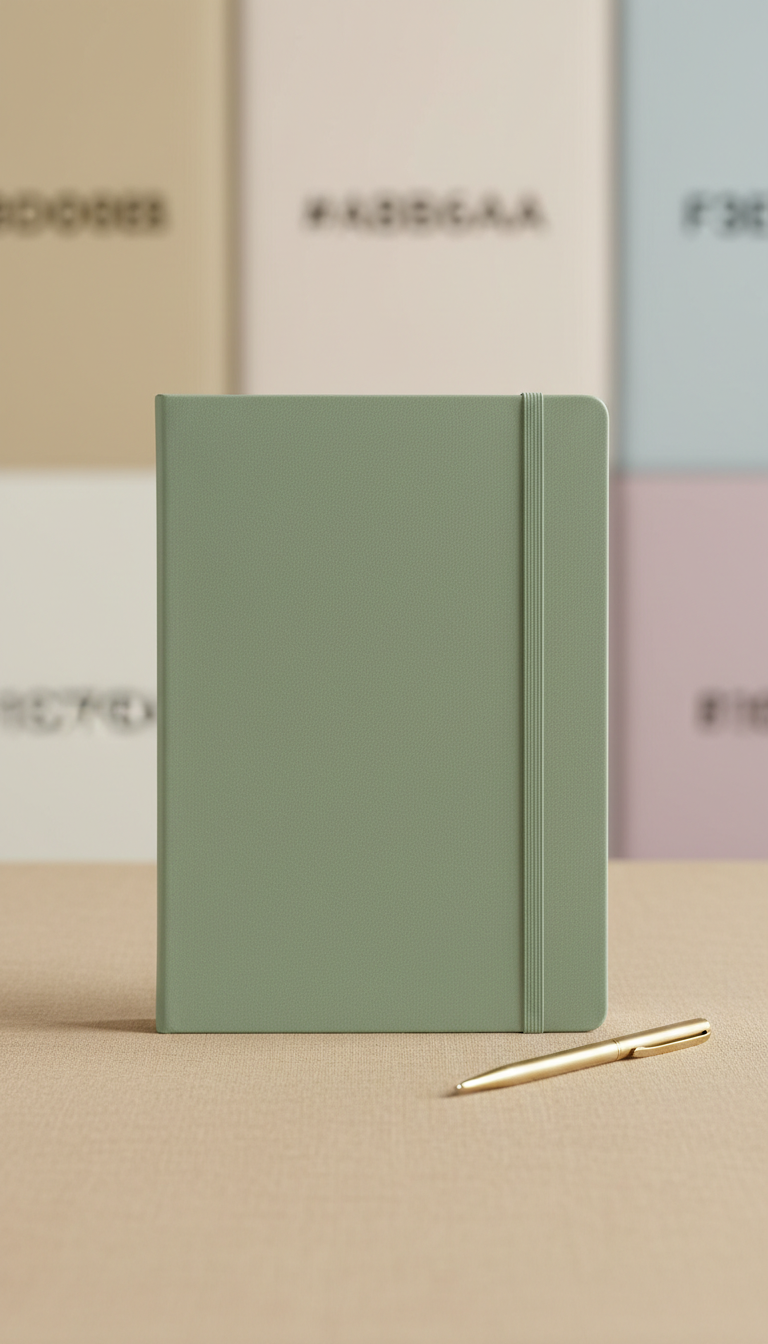 Plantilla agenda diaria verde salvia